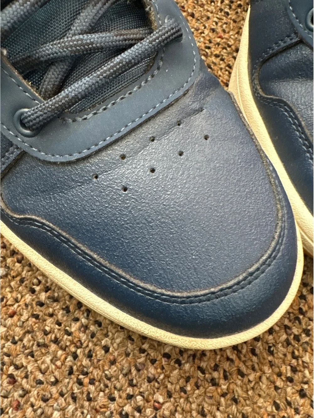 Adidas Men's Navy Blue High-Top Sneakers with Fleece Lining Size 11